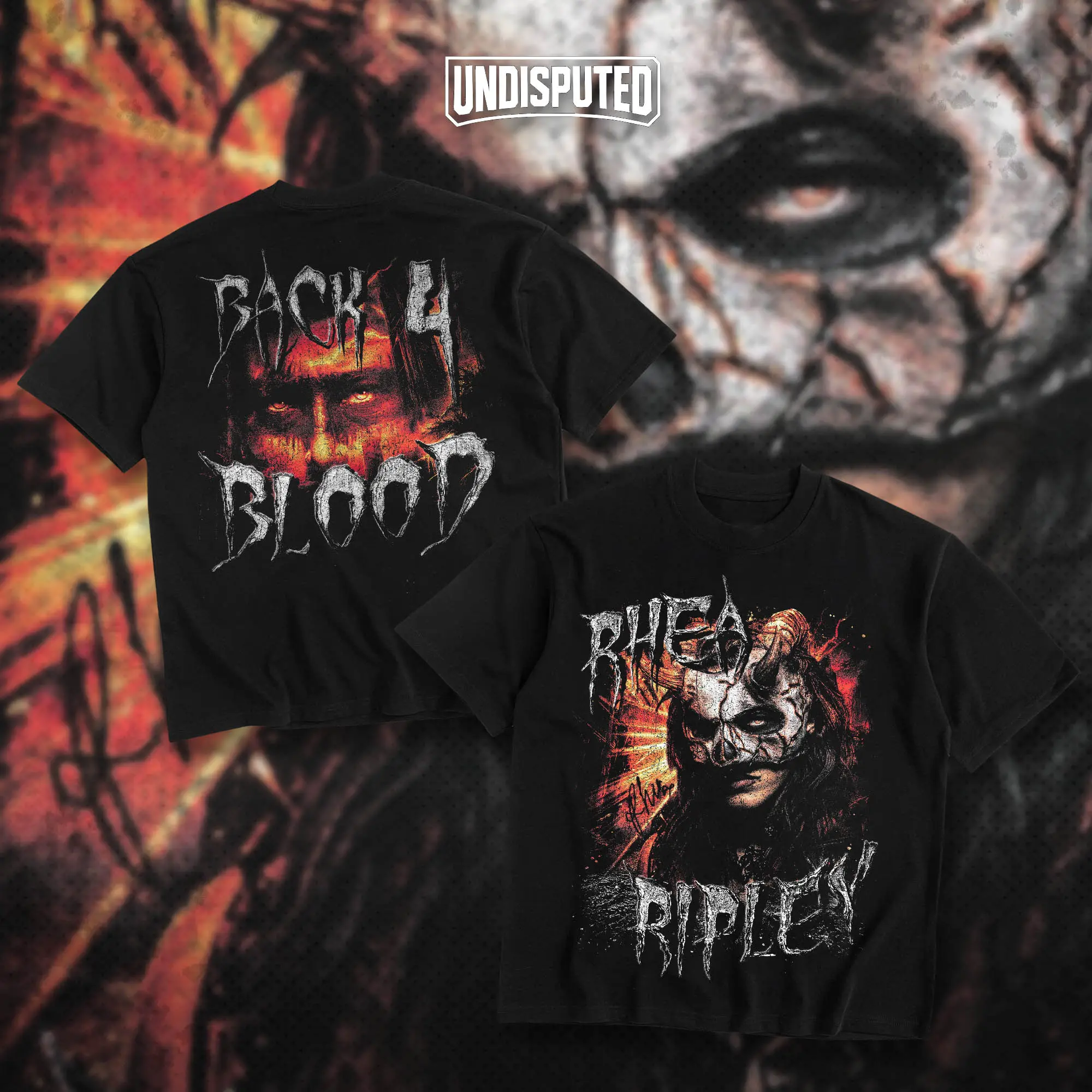 UNDISPUTED Rhea Ripley Wargame Heavy Cotton Unisex Shirt WWE Tshirt Wrestling Fan Apparel Menswear Direct-to-garment Breathable Printing