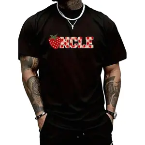 Shirt Black Funny Strawberry Uncle Fruit 1st Birthday Family Matching T-Shirt Vintage Shirts Graphic Tees Men Camisas Para Hombre Funny Shirts