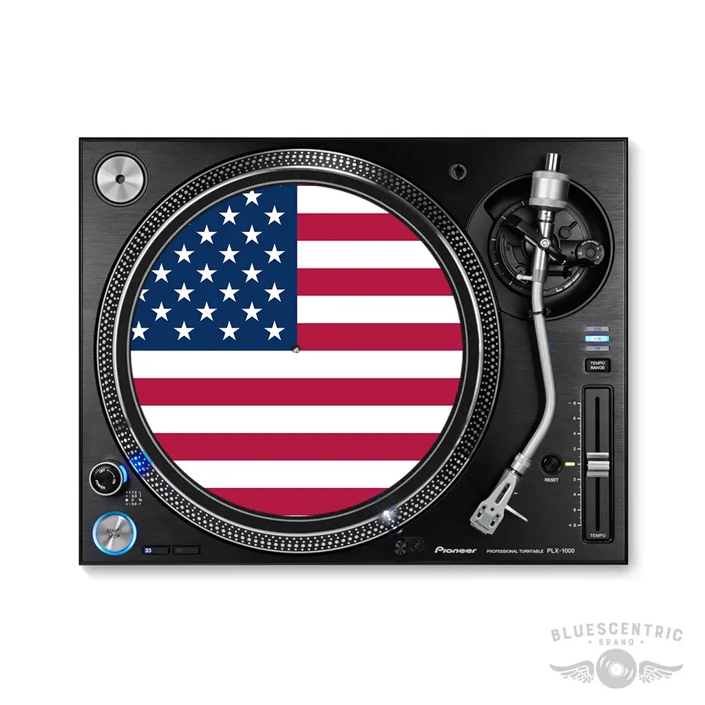 United States Flag Turntable Slipmat - for Vinyl Records