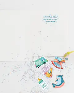 Endless Baby Shower Card Glitter and Sticker Surprise