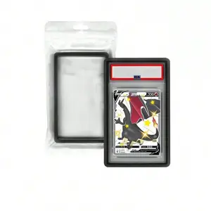 1/3 Pcs Silicone Bumper Guard for PSA Graded Cards ONLY, Trading Card Toploaders, Trading Card Sleeve, PSA Slab Protector, Edge Protector Bumper, Exact Fit Snap Tight Protection, Shock Absorption, Drop-proof Protect & Show Off Your Collection (Black）