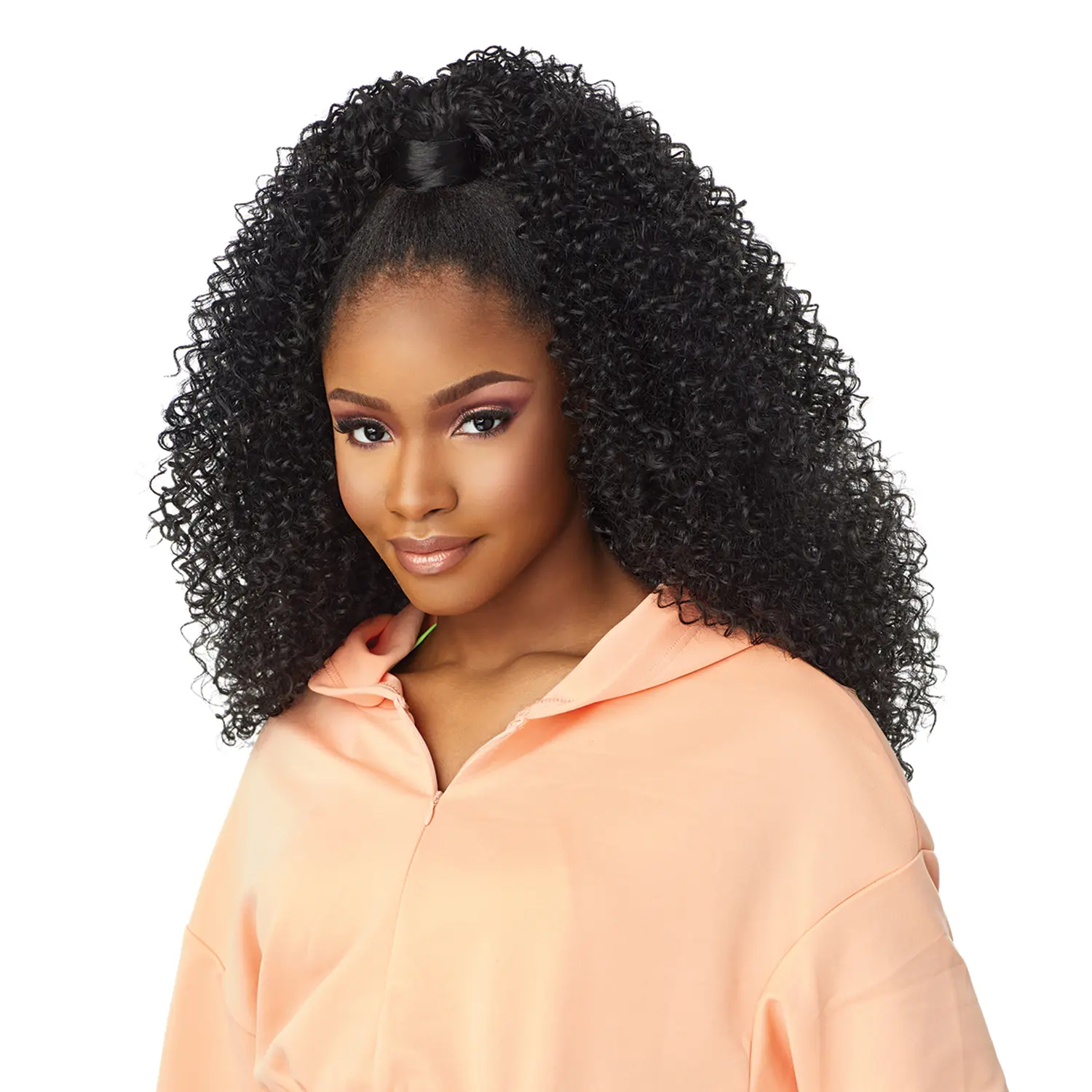 INSTANT UP & DOWN UD 3 26-Inch Wavy Synthetic Hairpiece, 2-in-1 Half Wig and Pony Wrap Combo for Women, Synthetic Hair, 2-In-1 Combo, Female, Length 26 Inch, Adult, Diy Extensions, No, Synthetic Wig