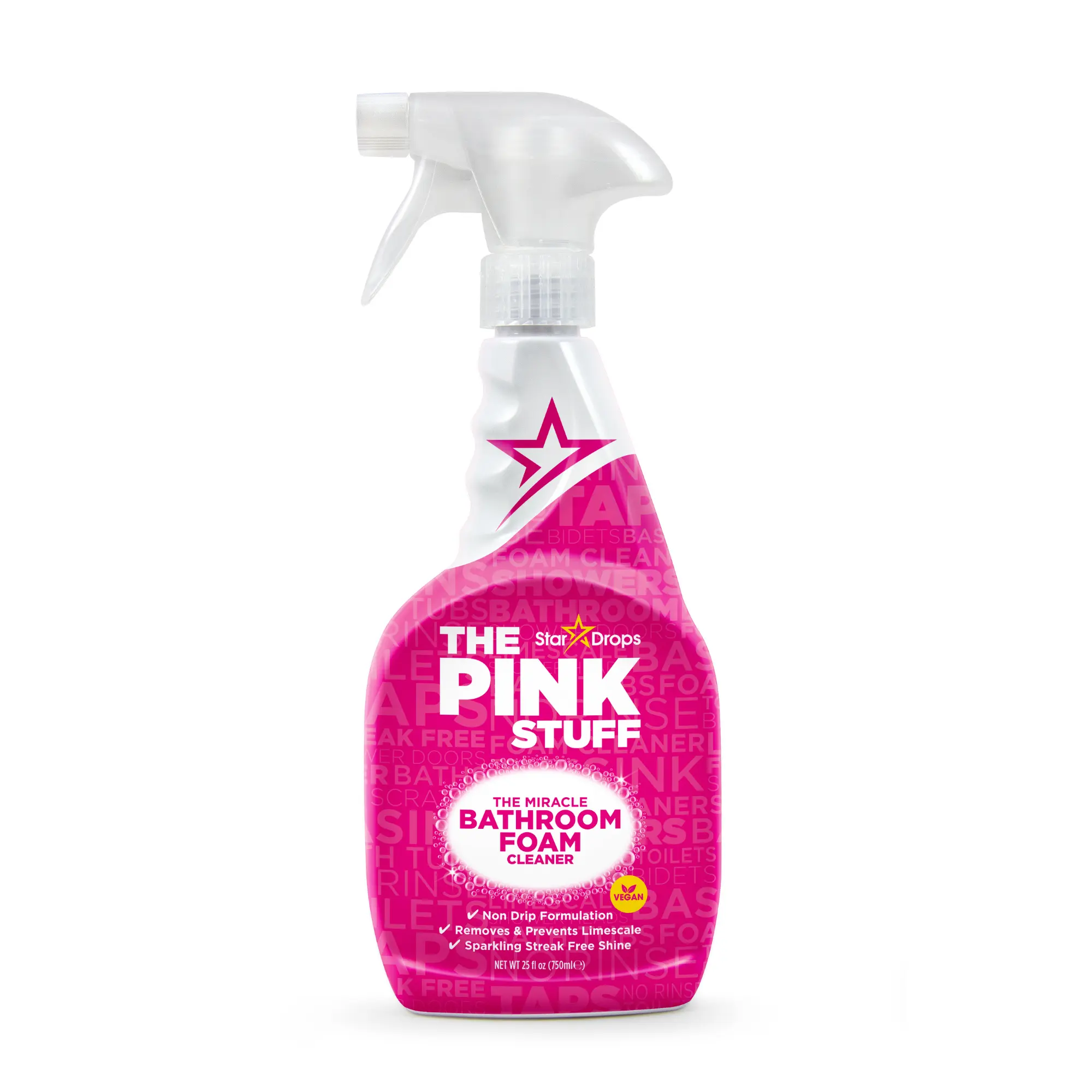 The Pink Stuff Bathroom Foam Spray 750ml | Bathroom Cleaner for Showers, Tiles, Tubs, Sinks & Limescale The Pink Stuff Bathroom Foam Spray 750ml | Bathroom Cleaner for Showers, Tiles, Tubs, Sinks & Limescale