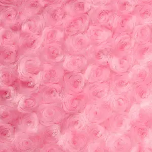 Swirl Rosebud Faux Fur Fabric