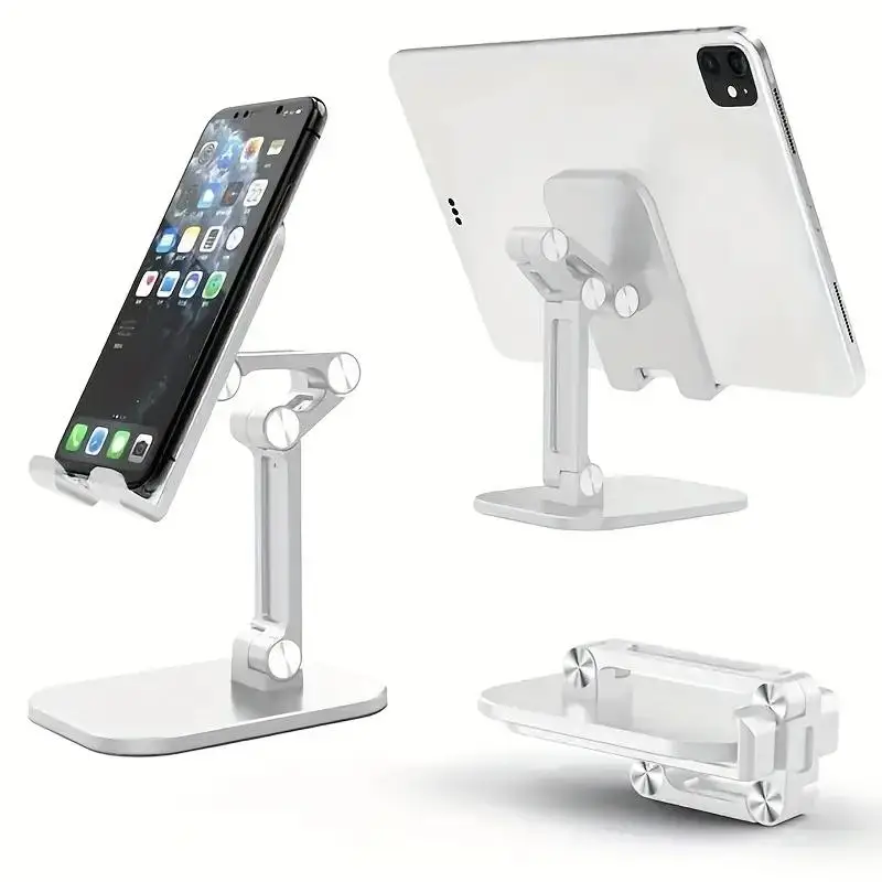 Adjustable Desktop Phone Holder, Foldable Tablet Stand, Universal Phone & Tablet Holder Stand For Live Streaming & Watching TV, Electronics Accessorie