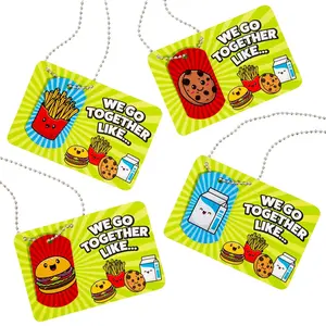 24" x 2" BFF Food Pair Necklaces with Exchange Cards - 24 Pc.