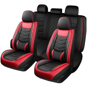 for Ford F150 F250 F350 F450 2009-2023 Pickup Truck Car 5 Seat Covers Leather Cushion Protector Waterproof Full Set With 3D Waist Pillows, Seat Covers For Trucks, Car Seat Covers Front Seats
