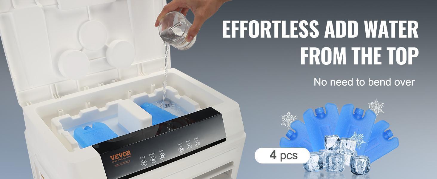 VEVOR Evaporative Air Cooler, TikTokShopBlackFriday, 3100 CFM, 135° Oscillating Swamp Cooler with Adjustable 3 Speeds and 12 H Timer, 9 Gal Portable Air Cooler for 950 Sq.ft, Indoor/Outdoor Use