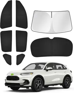Canvcle Sunshades for Honda HRV 2023-2024 2025 HR-V Accessories Windshield Sun Shade Side Rear Window Shade Cover Sun Visor Shield Privacy Protection Keep Vehicle Cool Black 8PCS