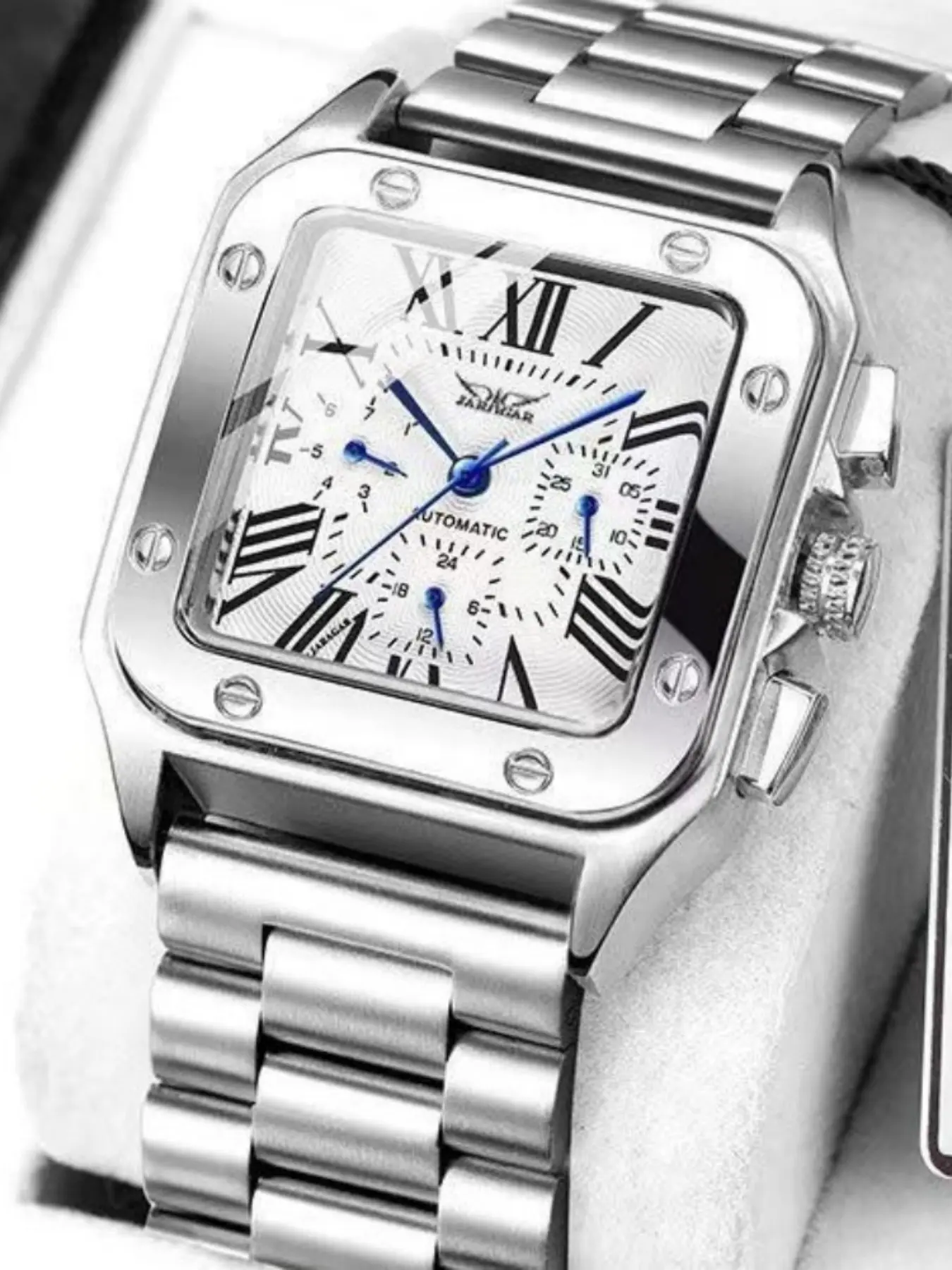New Luxury Square Mechanical Watch for Men, Hollow Out Fashion Business Casual, Perfect Gift for Valentine's Day, Stylish and Cool