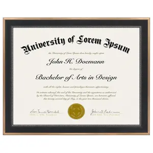Ornate Diploma Frame | Americanflat | No Mat | Shatter-Resistant Glass Display