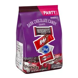 Hershey Assorted Dark Chocolate Flavored Snack Size Candy, Party Pack 29 oz