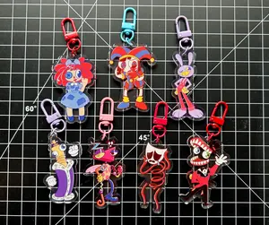 The Amazing Digital Circus Charms, TADC keychain, tadc charm, (Pomni, Jax, Ragatha, Kinger, Zooble, Gangle, and Caine)