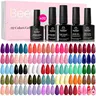 Beetles Luxury Soak-Off Gel Nail Polish Kit (20-36 Pieces) for Adults, Includes Base Coat, Matte & Shiny Top Coats, Nude & Flower Designs, Rhinestones, Silicone Tools, 32-Color Fingertip Palette, Chameleon Powder, Wipe Cloth, Gel Nail Polish Bottles