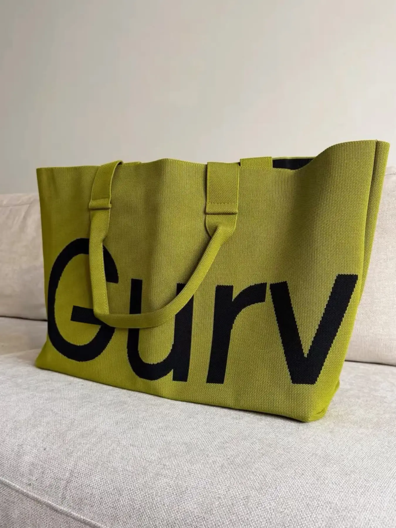 Stylish Knit Tote Bag with Carry Handles & Shoulder Straps, Versatile Tote Bag, Large Casual Commuter Work Bag, New Fashionable Shoulder Bag for Everyday Use, Casual Trendy Bag, Casual Handbags