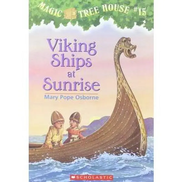 USED Book - Viking Ships at Sunrise (Magic Tree House) by mary-pope-osborne-illustrated-by-sal-murdocca (Paperback) - english