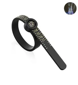 Ring Size Measuring Tool, Reusable Finger Size GaugeJewelry Sizing Tool, Measuring Tool with Magnified GlassHand Measuring Tool