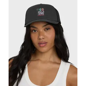 Floral Block Fl Trucker Hat - Black Pebble