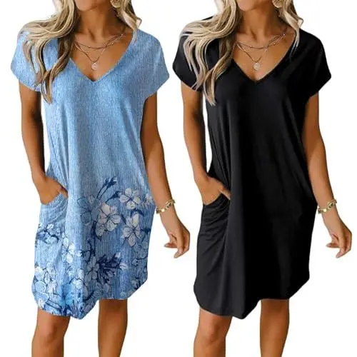 Black and Blue Floral