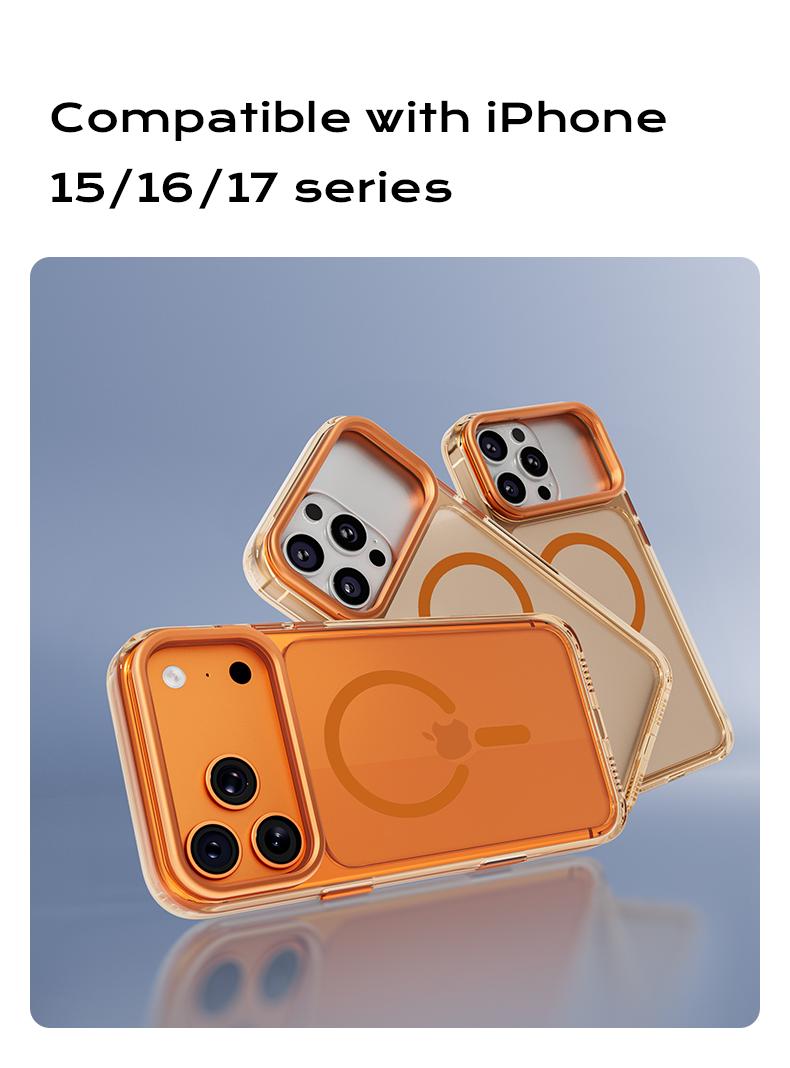 MAGICJOHN iPhone 17/17 Air/16/15 Pro Max Kickstand Case – Multi-Angle Adjustable Lens Stand with Raised Camera Protection