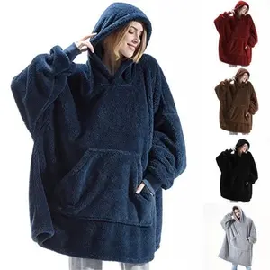 Hoodie Sweatshirt Comfortable Loose Double-Sided Fleece