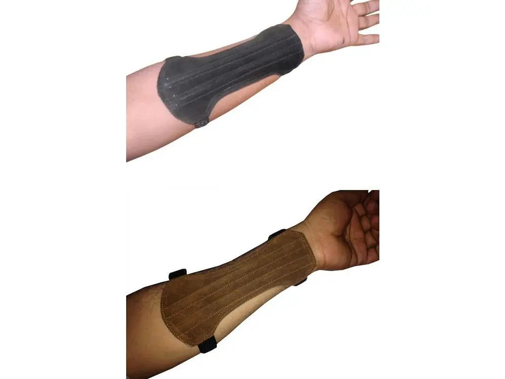 Archery Suede Arm Guard Unisex Size 19cm Long x 8cm 2 Straps- Hunting Arm Guard