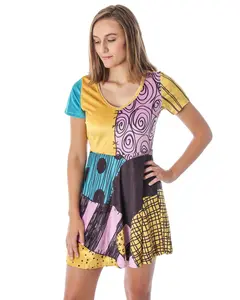 The Nightmare Before Christmas Juniors' I Am Sally Velvety Rag Doll Cosplay Costume Dress