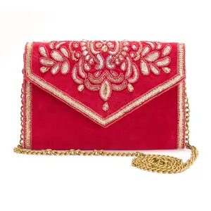 America & Beyond Embellished Envelope Evening Clutch