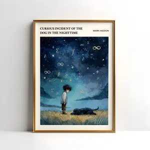 [SALE UP TO 40%] [Unframed] Curious Incident of the Dog in the Nighttime Digital Poster, Literary Art Print, Book Lover Gift, Mark Haddon Book Print