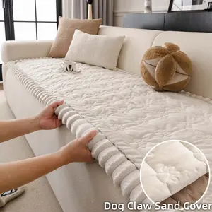 Pet-Friendly Quilted Sofa Cover for Dogs & Cats, Dog Claw Resistant Couch Protector, Non Slip Washable Furniture Seat Cover, Soft Living Room Sofa Cover for 1/2/3/4 Seater Sofa.