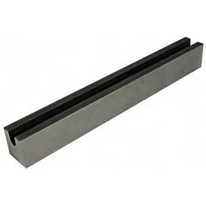 Grade 5 Rectangle Channel Alnico Magnet - 1/4" Channel Width, 6 inches Long, 1/2" High, 3/4" Overall Width, 15 kg Max Pull Force, 550°C Max Operating Temp for High-Temp Apps, M19278/MSC