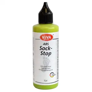 Viva Decor ABS Sock Stop (2.77 Fl oz, Kiwi) - Fabric Paint for Non-Slip Socks, Bath Mats & More - Latex-Free, Water-Based, Washable - For Grip Socks DIY