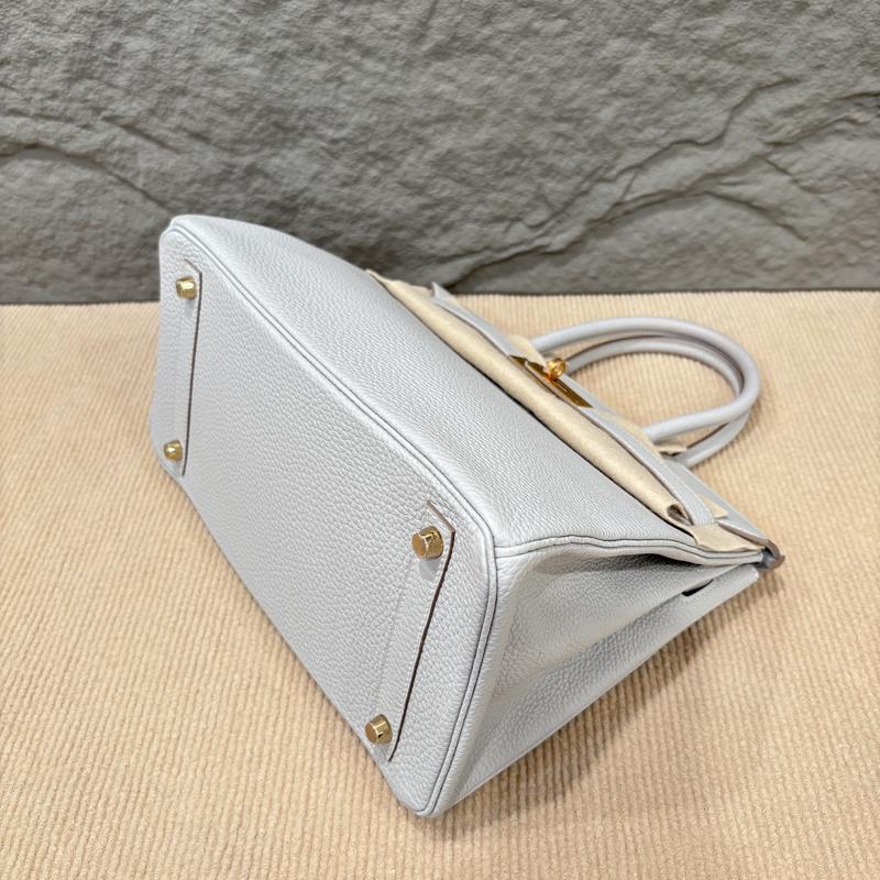 Pre-owned HERMÈS Leather tote bags Hermes Birkin 30 Togo 80 Pearl Grey (zbbb0918a9)