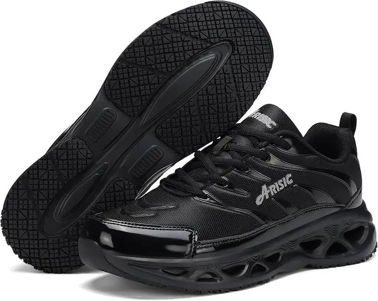 Men's Steel Toe Work Shoes, Slip-On Safety Clogs, Lightweight and Water-Resistant with Slip-Resistant Soles for Kitchens & Chefs, Anti Slip Footwear, Workwear Shoes