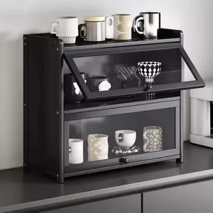 Multi-Function Desktop Cup Holder and Organizer, Dust-Proof Display Storage Rack for Mugs and Water Bottles, Stylish Tabletop Cup Shelf for Home & Office