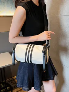 Fashionable Round Tube Bag, New Trendy Nylon Shoulder Crossbody Bag, Casual Couple Bag for Commute Travel Shopping