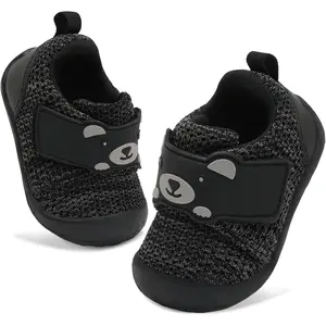 KF5-SOC017 Baby Walking Shoes Wide Baby Shoes Boys Girls Infant Sneakers Crib Shoes Breathable Toddler Barefoot Shoes Slip On Shoes Newborn