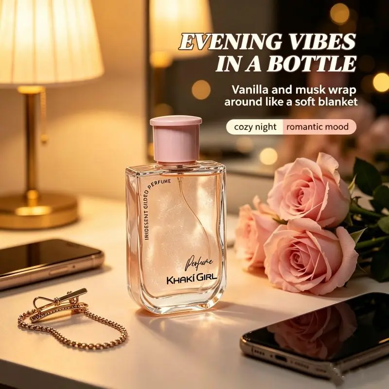 50ML/1.7OZ A charming, feminine, fresh and light fragrance with iridescent and gold accents elegant paper box exquisite packaging long-lasting edp fragrance everyday confidence edp luxury woman ideal womens gift