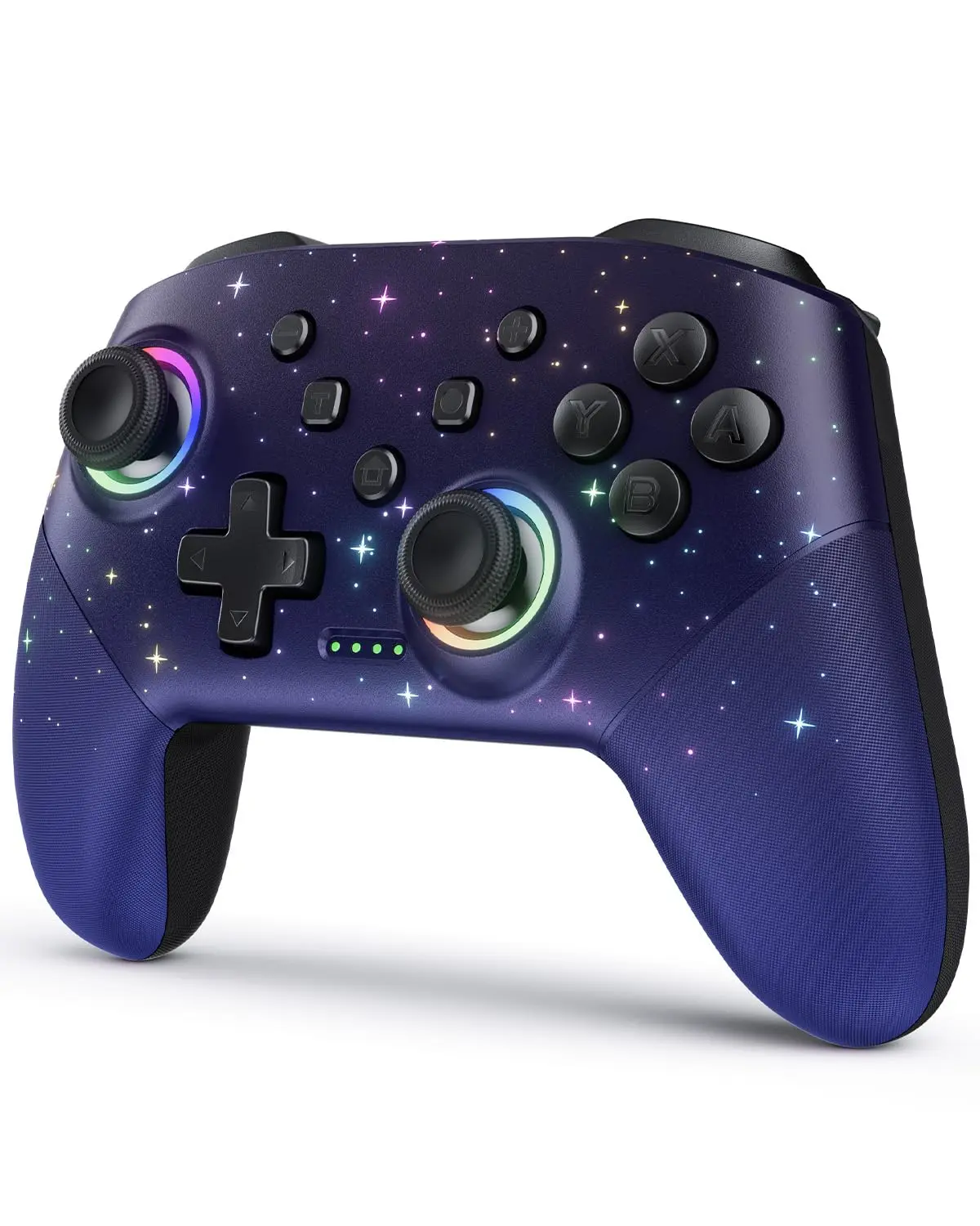 Switch Controller LED Star Wireless Pro Compatible with Switch Lite OLED Multi-Platform Windows PC Multi Colors RGB Lights Programmable Vibration Turbo Wakeup