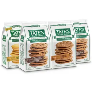 Tate's Bake Shop Gluten Free Cookies Variety, Lemon, Ginger Zinger and Chocolate Chip Cookies, 47 oz Bags