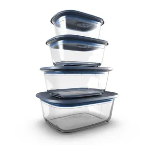 Tupperware Voila Glass Rectangular Set of 4