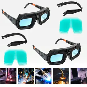 Greenish Auto-Darkening Welding Helmet | Solar Powered Welding Hood with Adjustable Shade 4/9–13 | TIG MIG ARC Plasma Welder Mask, Vented Hard Hat Compatible, Built-in LED Headlight