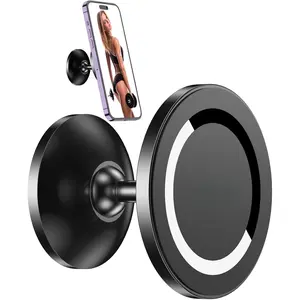 Gym  Phone Holder Mount for MagSafe?All Metal?Dual  Phone Holder for Gym Accessories Attach to Metal Surface, Gym Phone Holder  for  16 15 14 13 Pro Max  for Men Women