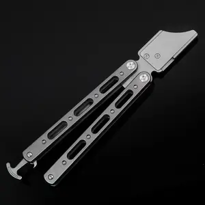 Multifunctional Craft Knife with Titanium Handle, Small Office Cutting Tools, Portable Edc Tool Set, Includes 10 Blades, Q19-3