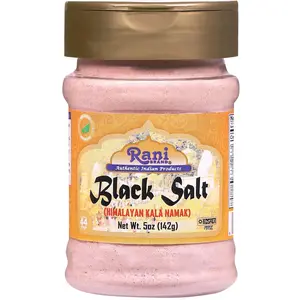 Rani Black Salt Powder (Kala Namak) Mineral 5oz (142g) PET Jar ~ Unrefined, Pure and Natural | Vegan | Gluten Friendly | NON-GMO | Kosher | Indian Origin | Perfect for Tofu Scramble