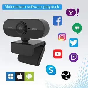 TADOKE 1080P USB Webcam, Driver-Free laptop camera for Live Streaming, HD Video Conferencing, Plug-and-Play PC Web Camera with Built-in Microphone