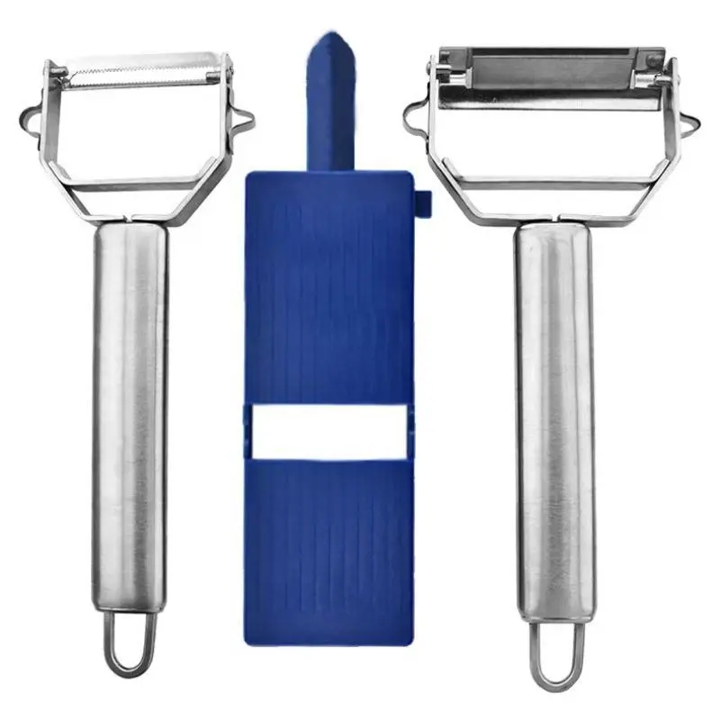 Premium Kitchen Peeler Set, Stainless Steel Blades, Ergonomic Handles, Includes Julienne, Slicer & Grater, Fruit Vegetable Slicer, Dishwasher Safe, Kitchenware, Home