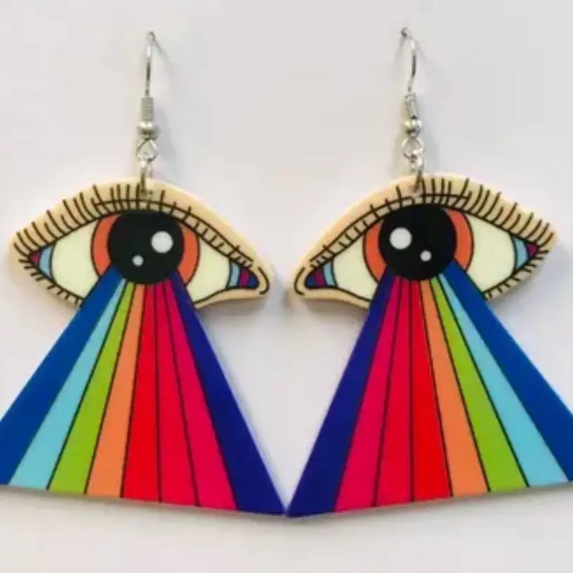 UFO take me away earrings Acrylic earrings UFO take me away earrings Acrylic earrings