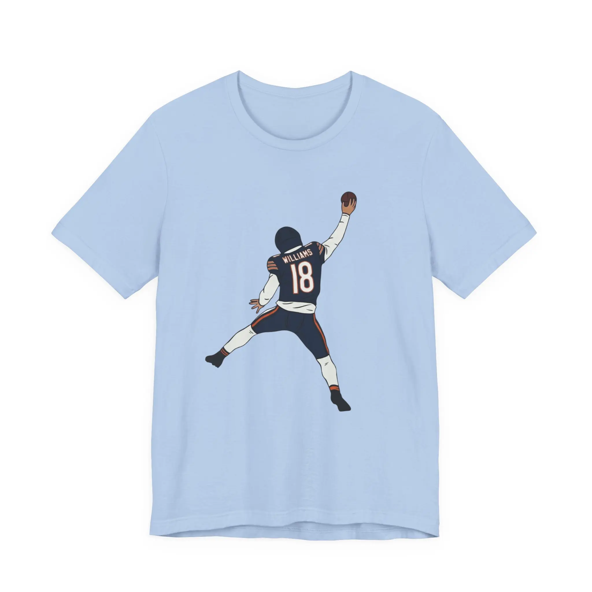 Caleb Williams Throw T-Shirt - Men's Adult Sizes, 100% cotton tee, unisex style