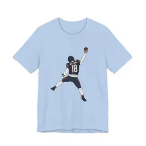 Caleb Williams Throw T-Shirt - Men's Adult Sizes, 100% cotton tee, unisex style